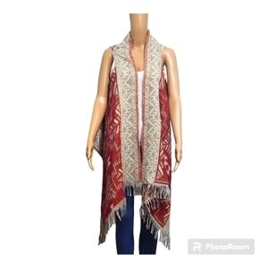 Quagga Aztec Fringe Vest Jacket Boho Southwest Tyle